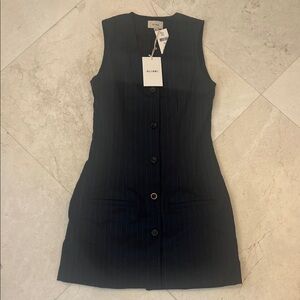 DL1961 Navy Pinstripe Mini Dress